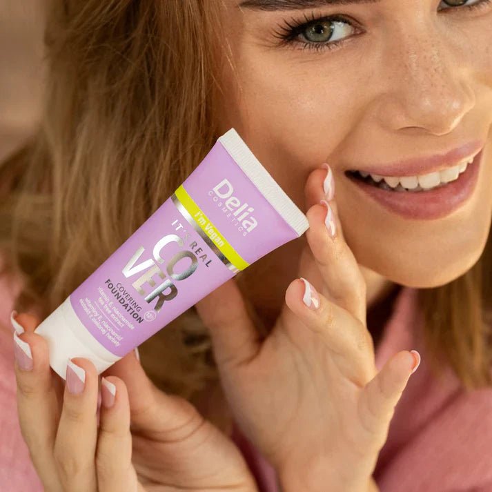 افضل فاونديشن للبشرة الدهنية فل كفر - Delia Cosmetics