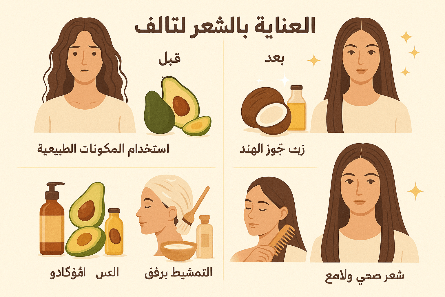 طرق العناية بالشعر التالف - Delia Cosmetics