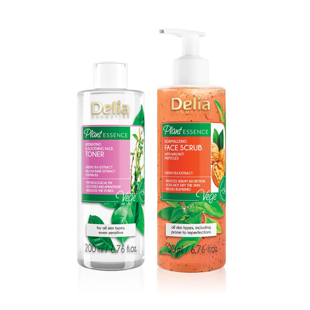باكج Plant Essence مقشر و تونر للوجه - Delia Cosmetics