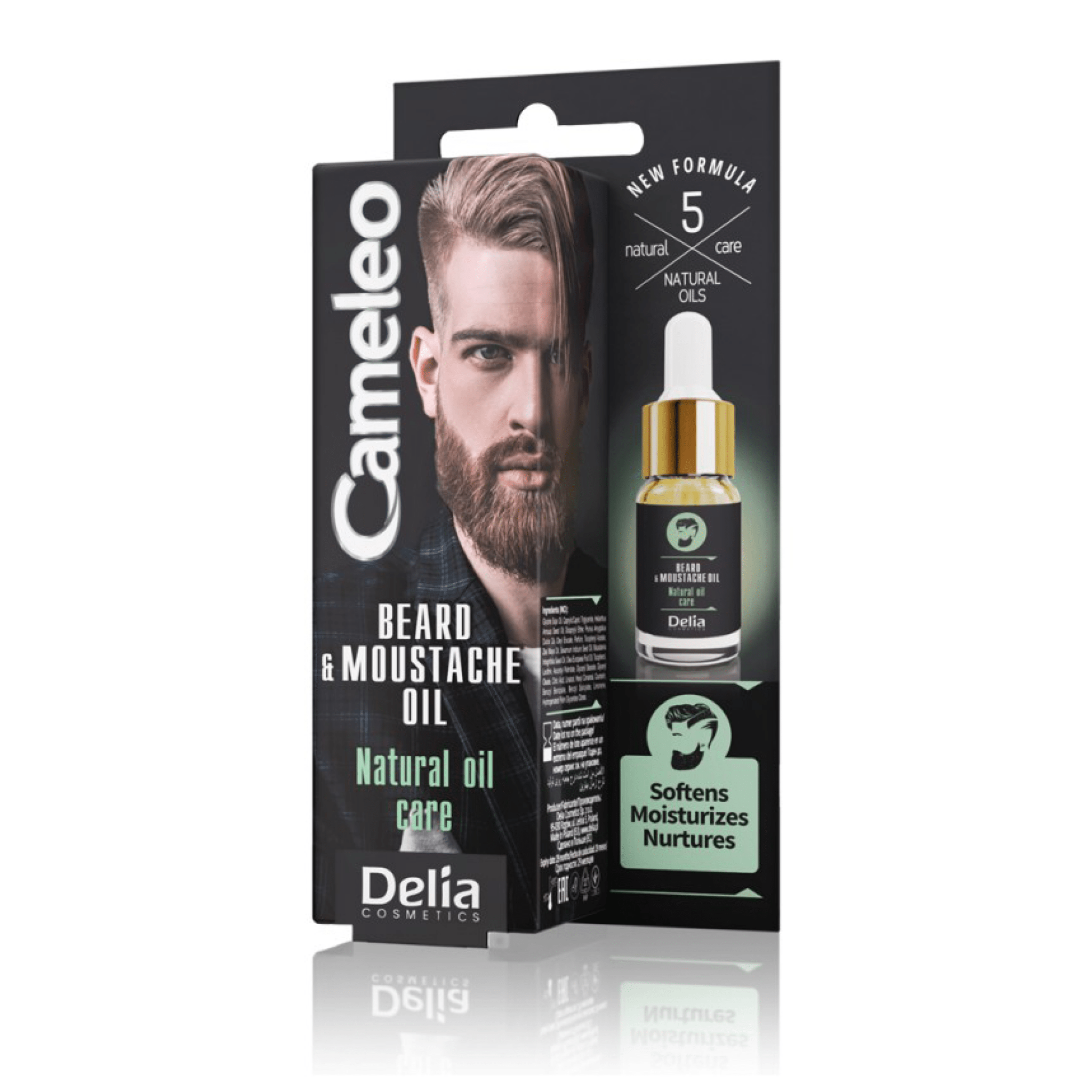 CAMELEO زيت للعناية باللحية والشارب، 10 مل - Delia Cosmetics