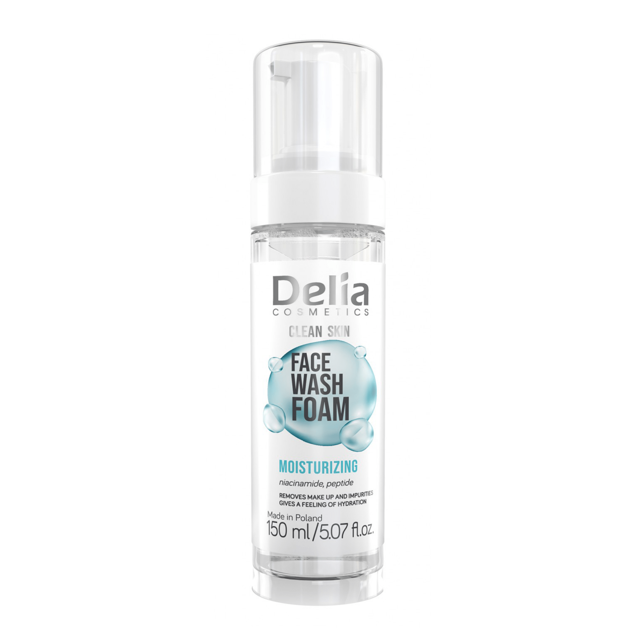 Clean Skin غسول رغوة للوجه مرطبة 150 مل - Delia Cosmetics
