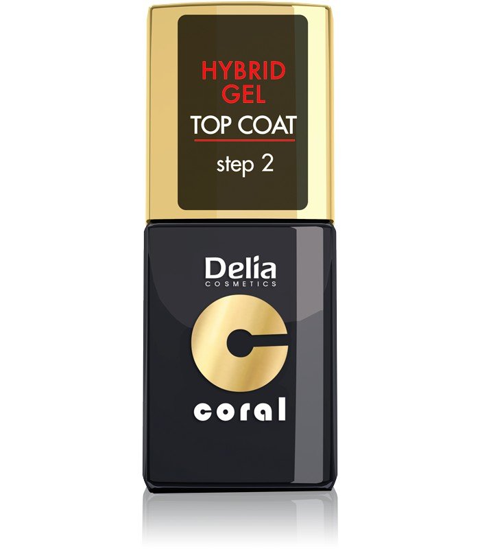 Coral Hybrid Gel - TOP COAT 11ml - Delia Cosmetics