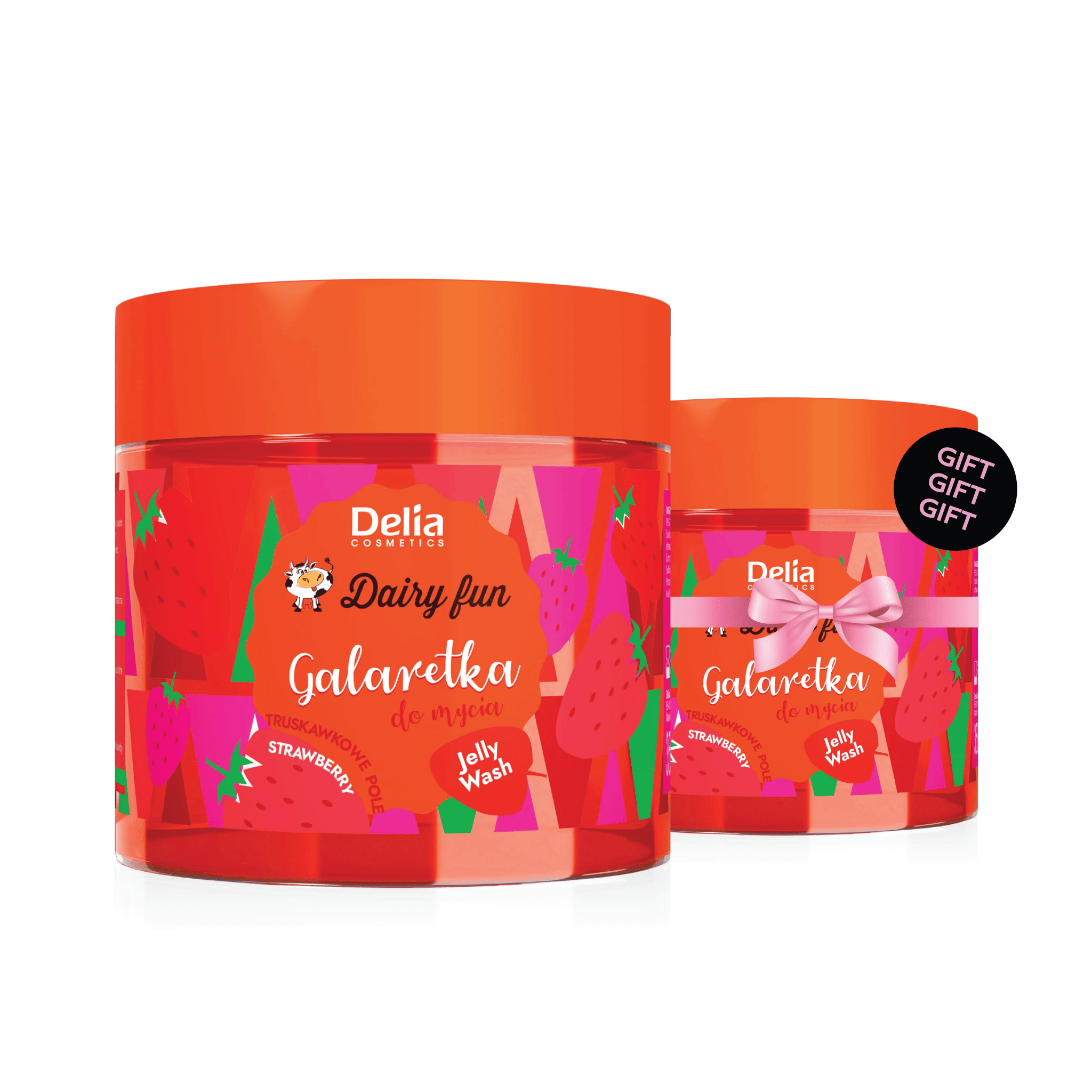 DAIRY FUN غسول جيلي بالفراولة 350 جم - Delia Cosmetics
