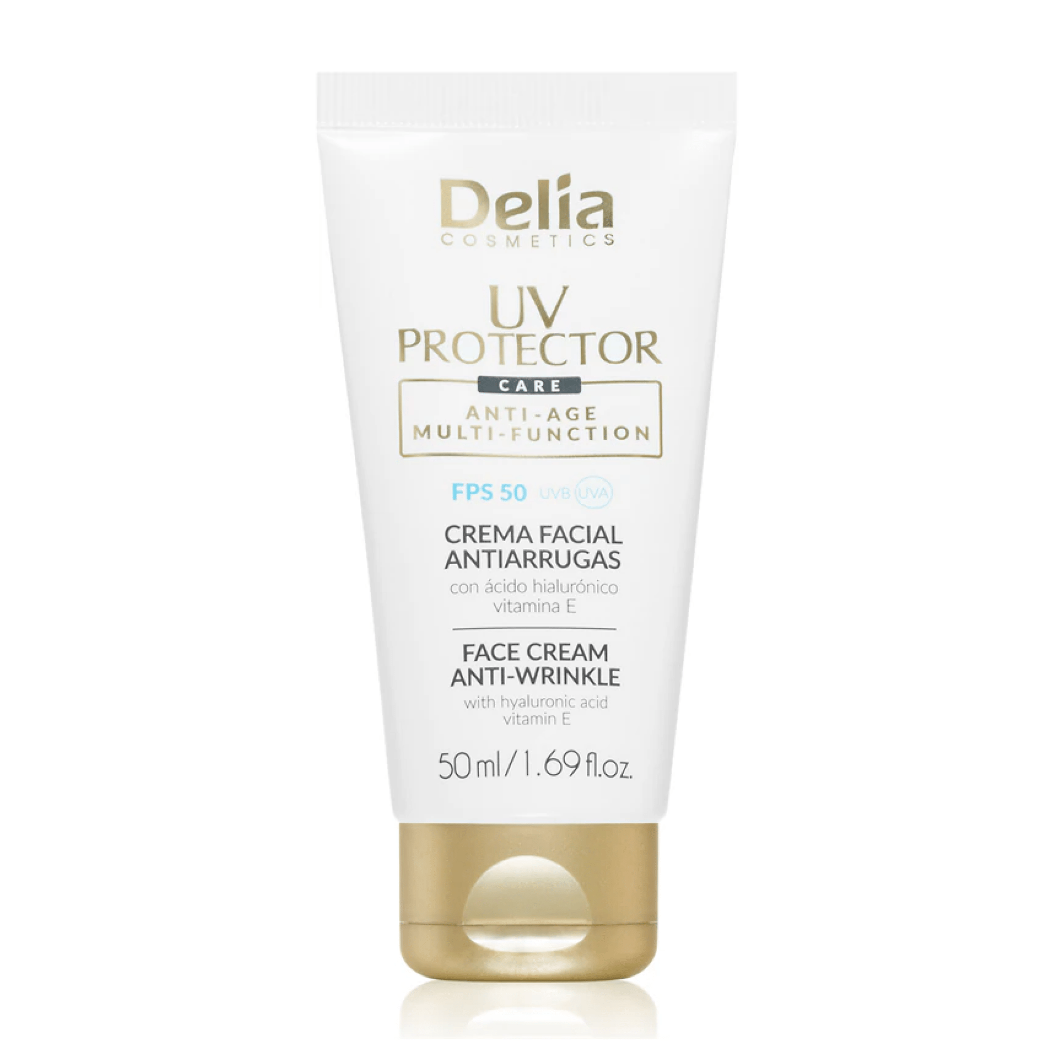 DELIA واقي شمس مضاد للتجاعيد SPF50، 50 مل - Delia Cosmetics