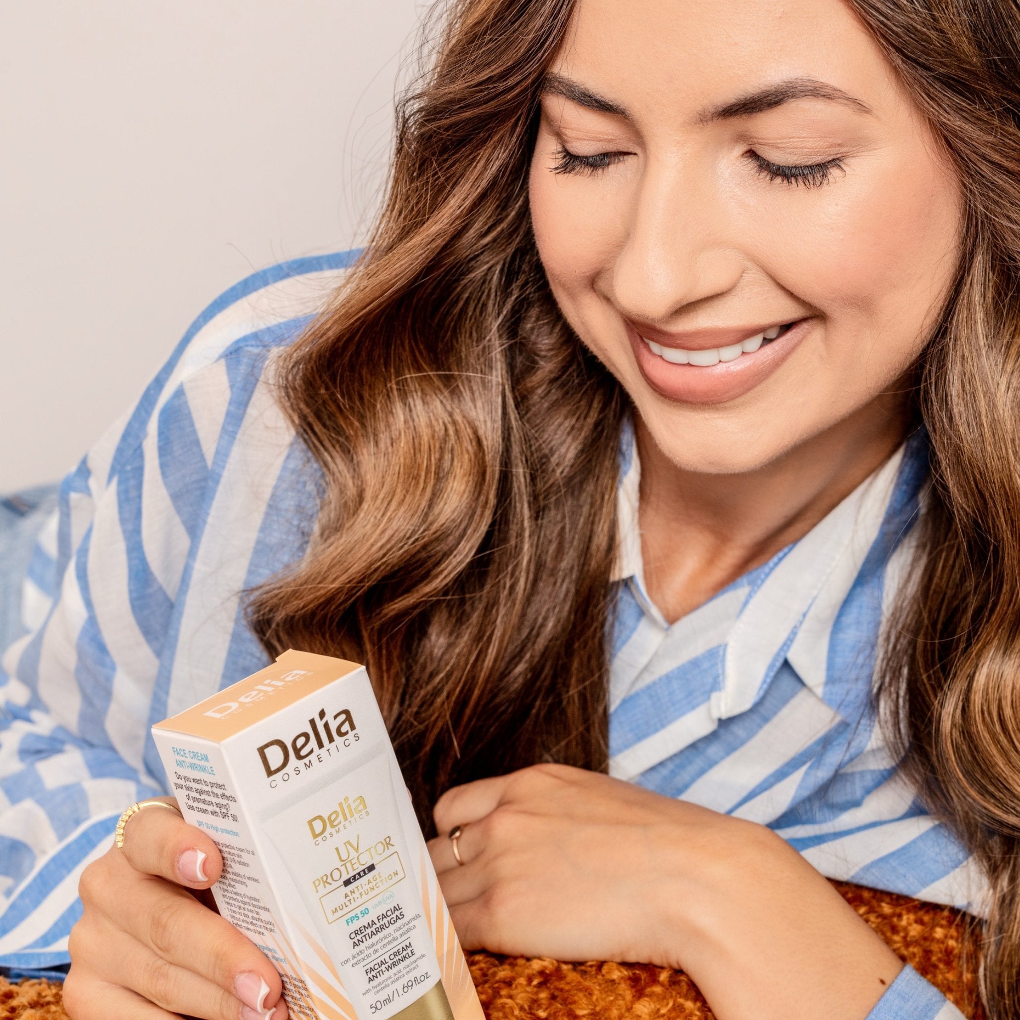DELIA واقي شمس مضاد للتجاعيد SPF50، 50 مل - Delia Cosmetics