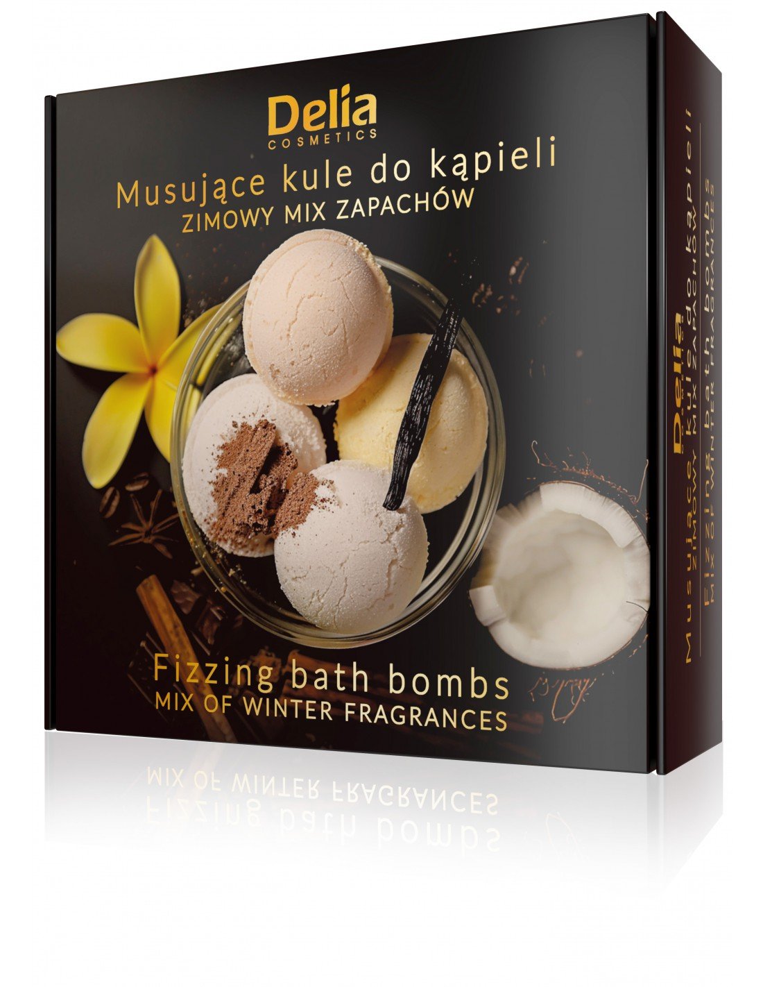 FIZZING BATH BOMBS - Mix of Winter Fragrances 4x100g - Delia Cosmetics