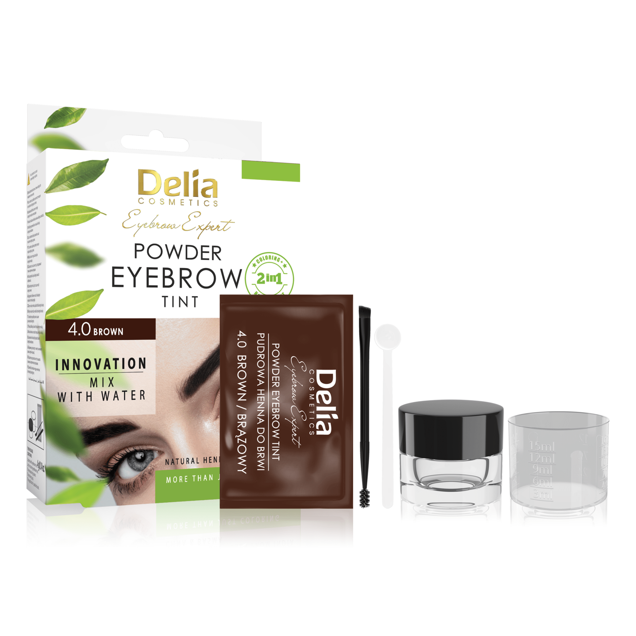 حنا الحواجب تمزج مع الماء - Delia Cosmetics