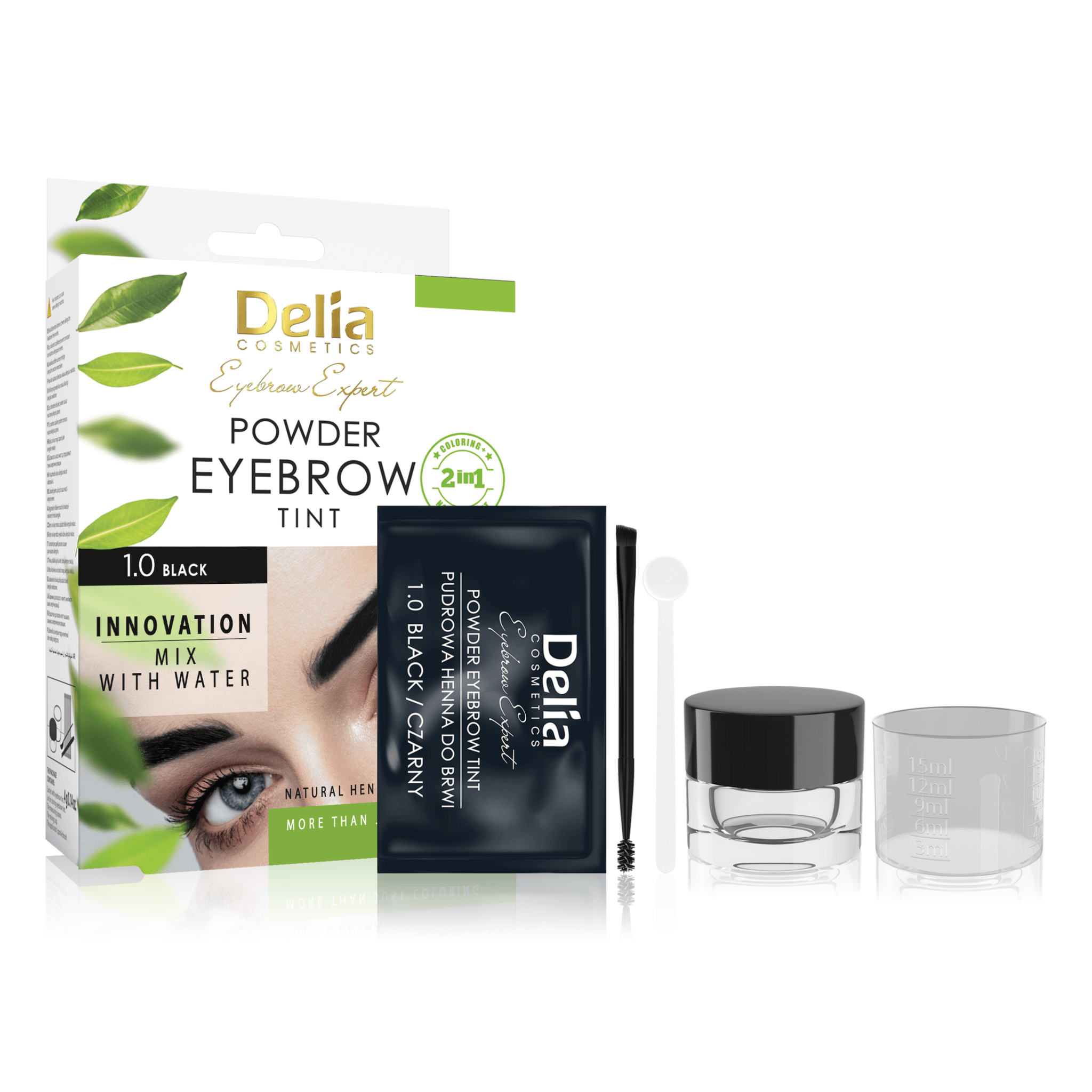 حنا الحواجب تمزج مع الماء - Delia Cosmetics