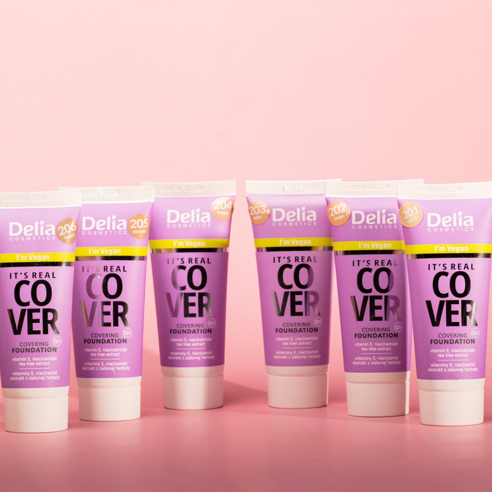 ITS REAL COVER فاونديشن مع تغطية كاملة - Delia Cosmetics