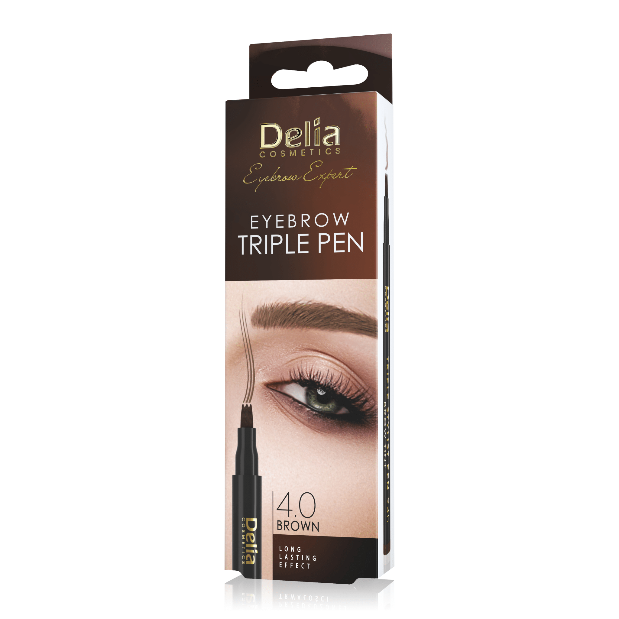 قلم الحواجب الثلاثي ذو تأثير طويل الأمد - Delia Cosmetics