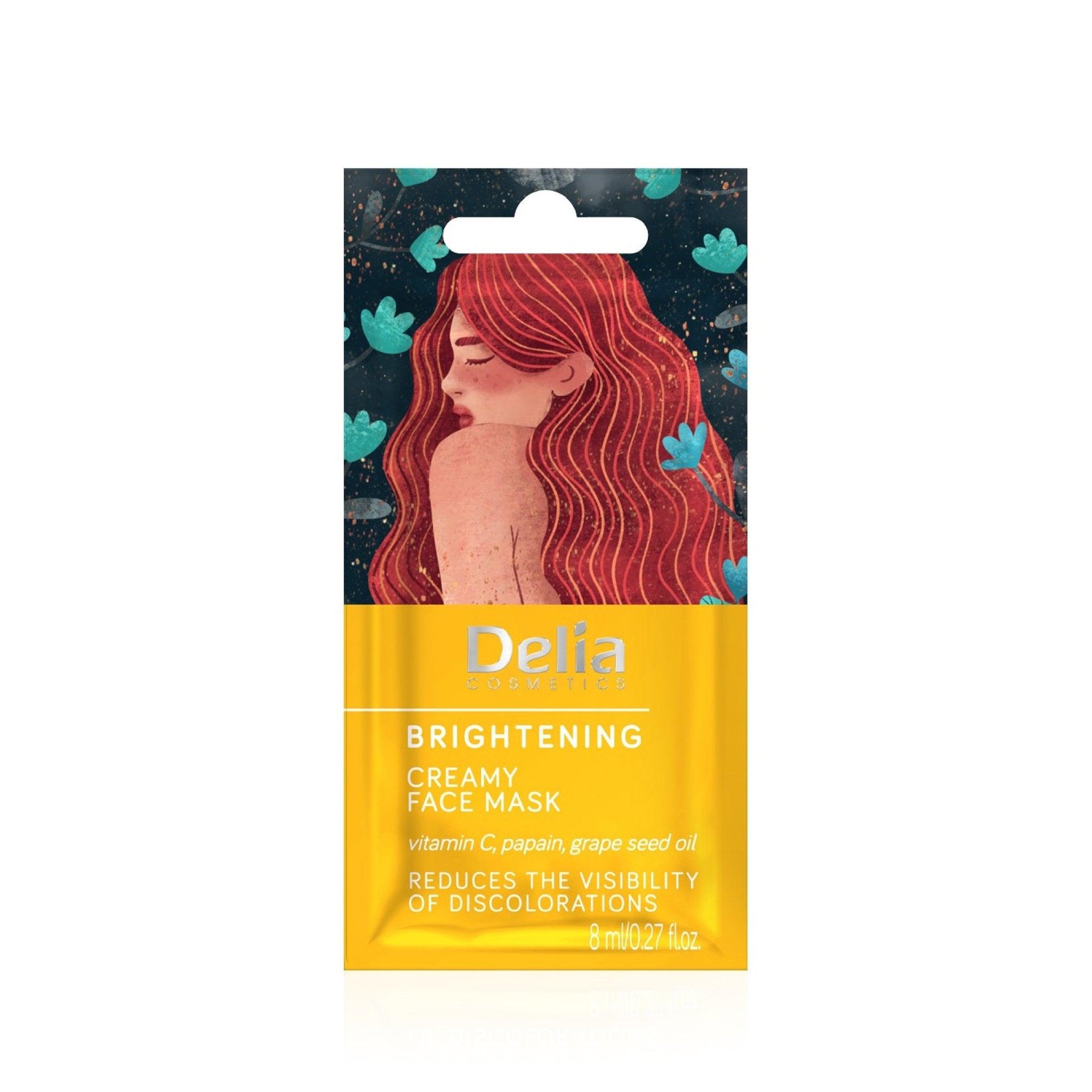 قناع وجه كريمي لتفتيح البشرة 8 مل - Delia Cosmetics