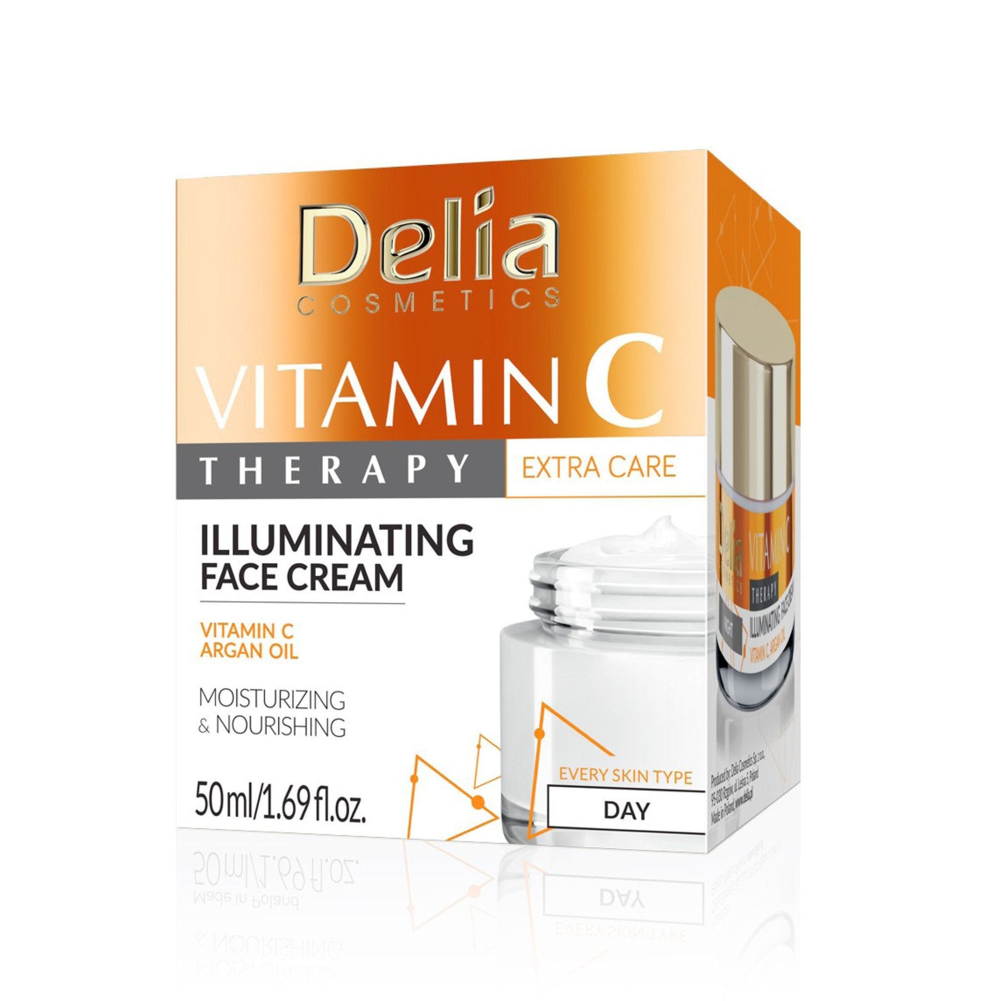 كريم الوجه المضيء العلاجي بفيتامين سي 50 مل Vitamin C Therapy - Delia Cosmetics