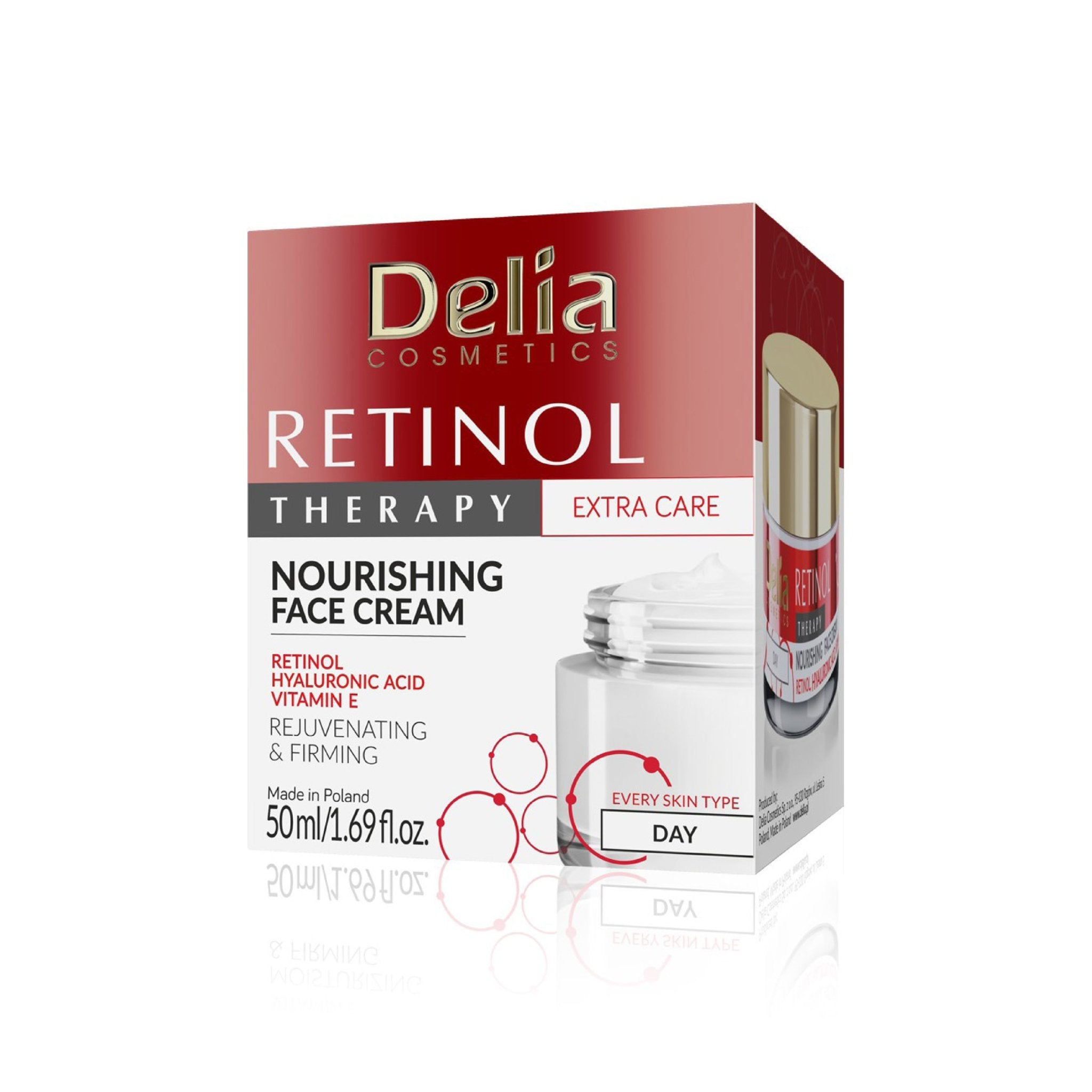 كريم الريتينول الصباحي المغذي لتجديد وشد البشرة 50مل - Delia Cosmetics
