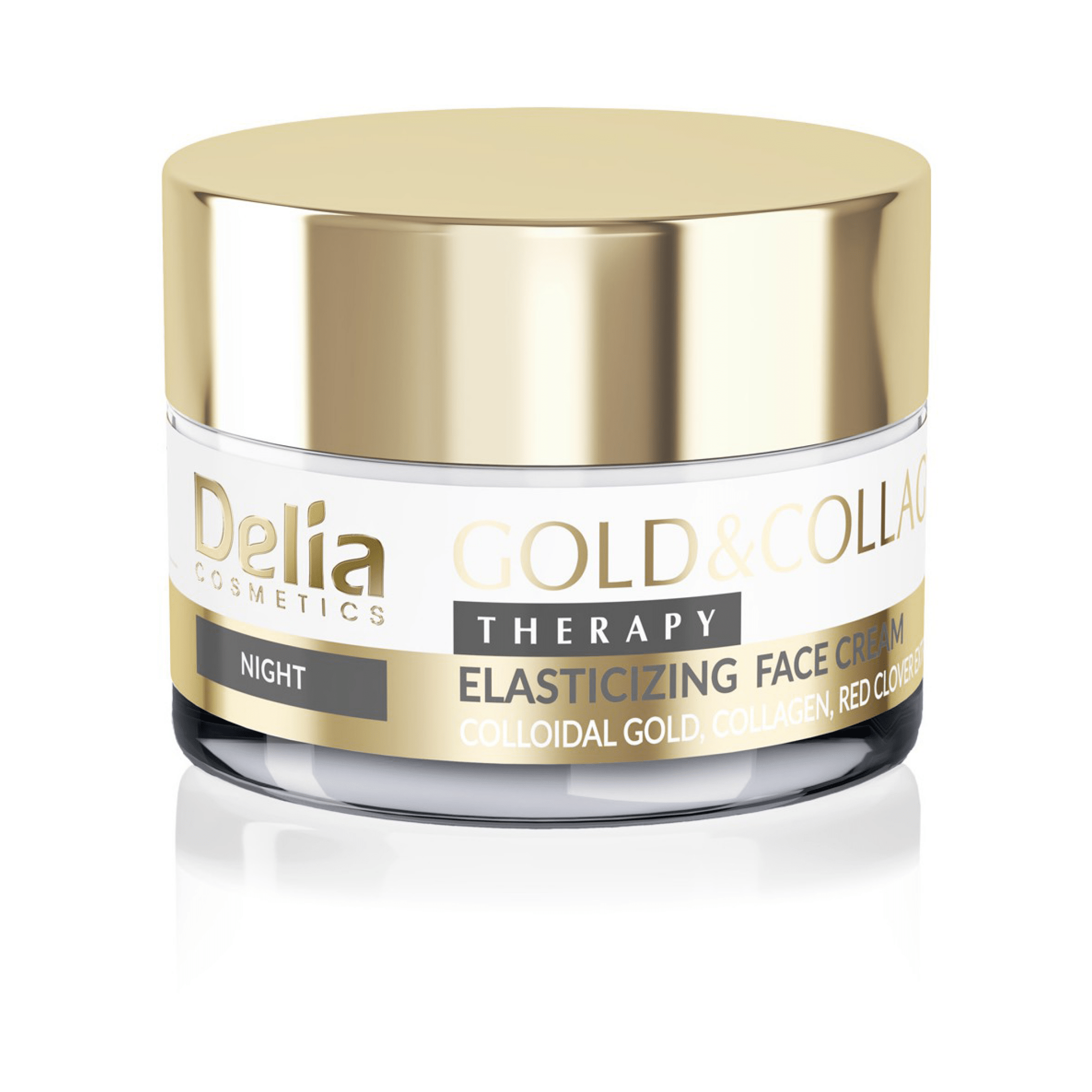 كريم الذهب والكولاجين ليلي لترطيب الوجه والحيوية والإشراق 50 مل - Delia Cosmetics