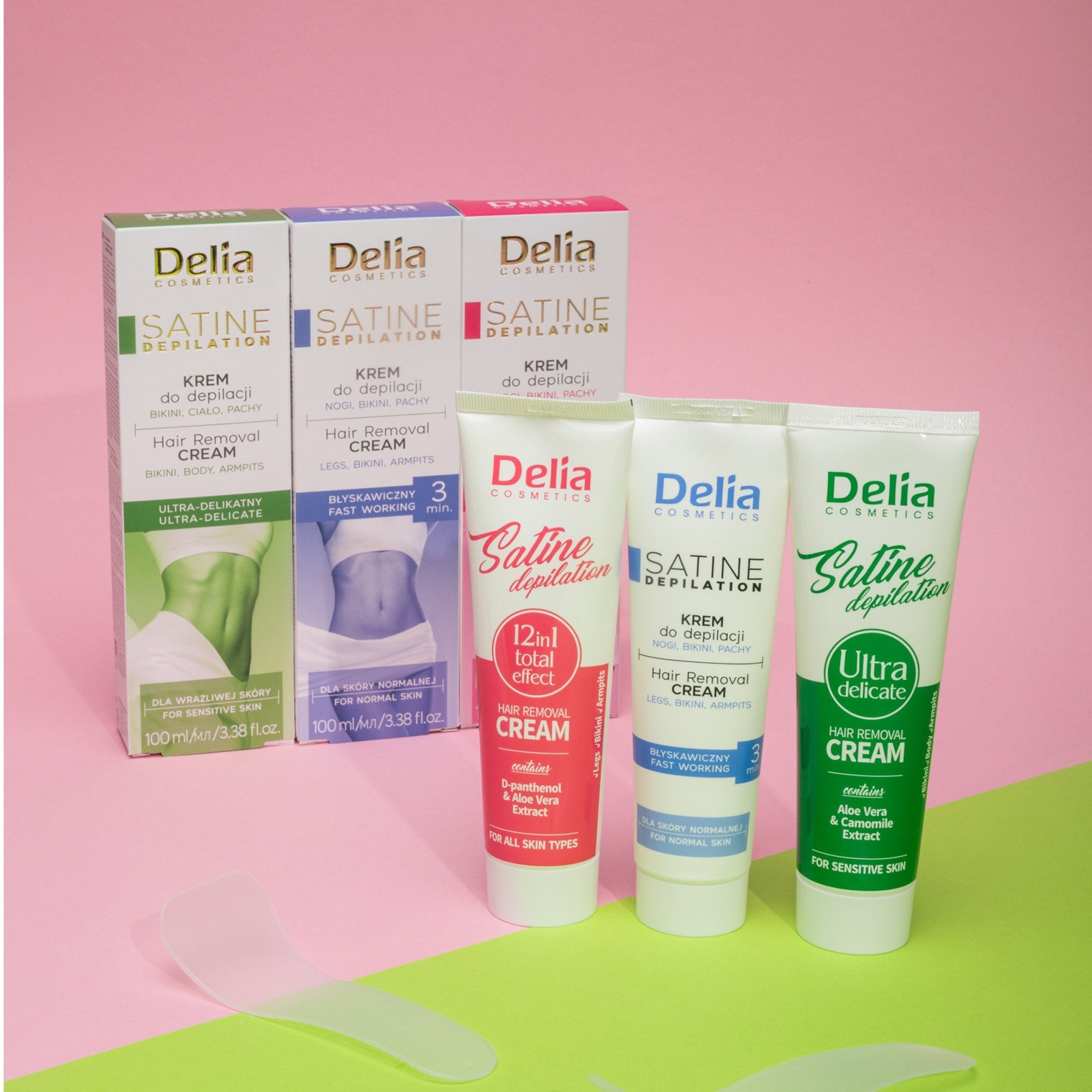 كريم إزالة الشعر لجميع أنواع البشرة 12 في 1 تأثير إجمالي 100 مل - Delia Cosmetics