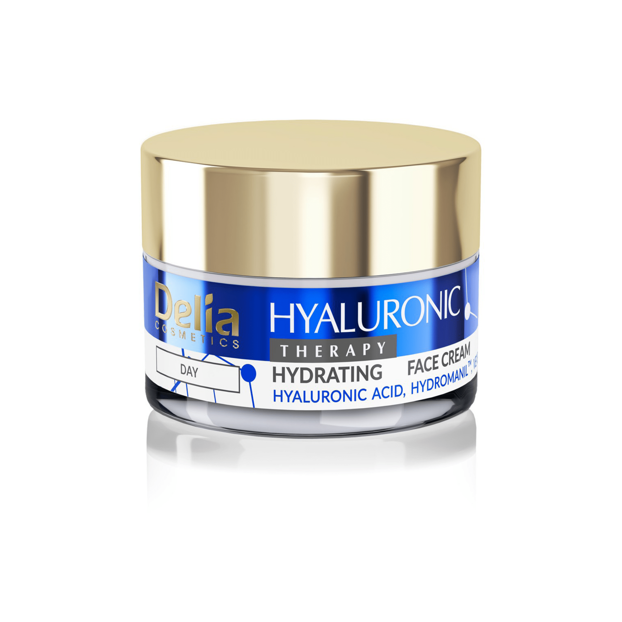 كريم مرطب للوجه بالهيالورونيك 50 مل Hyaluronic Therapy - Delia Cosmetics