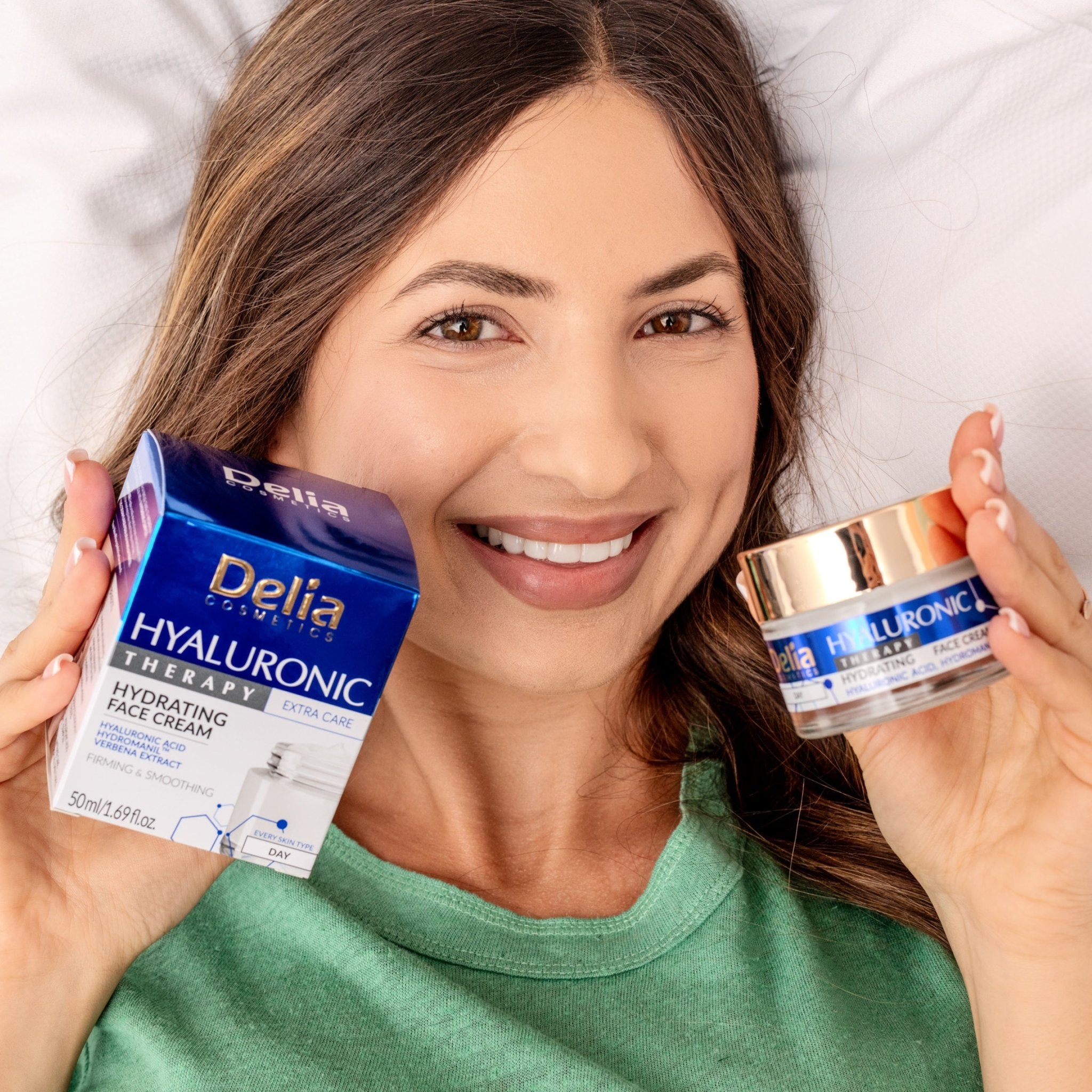 كريم مرطب للوجه بالهيالورونيك 50 مل Hyaluronic Therapy - Delia Cosmetics