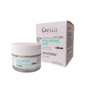 كريم تنعيم الوجه بحمض الهيالورونيك 87% 50 مل - Delia Cosmetics