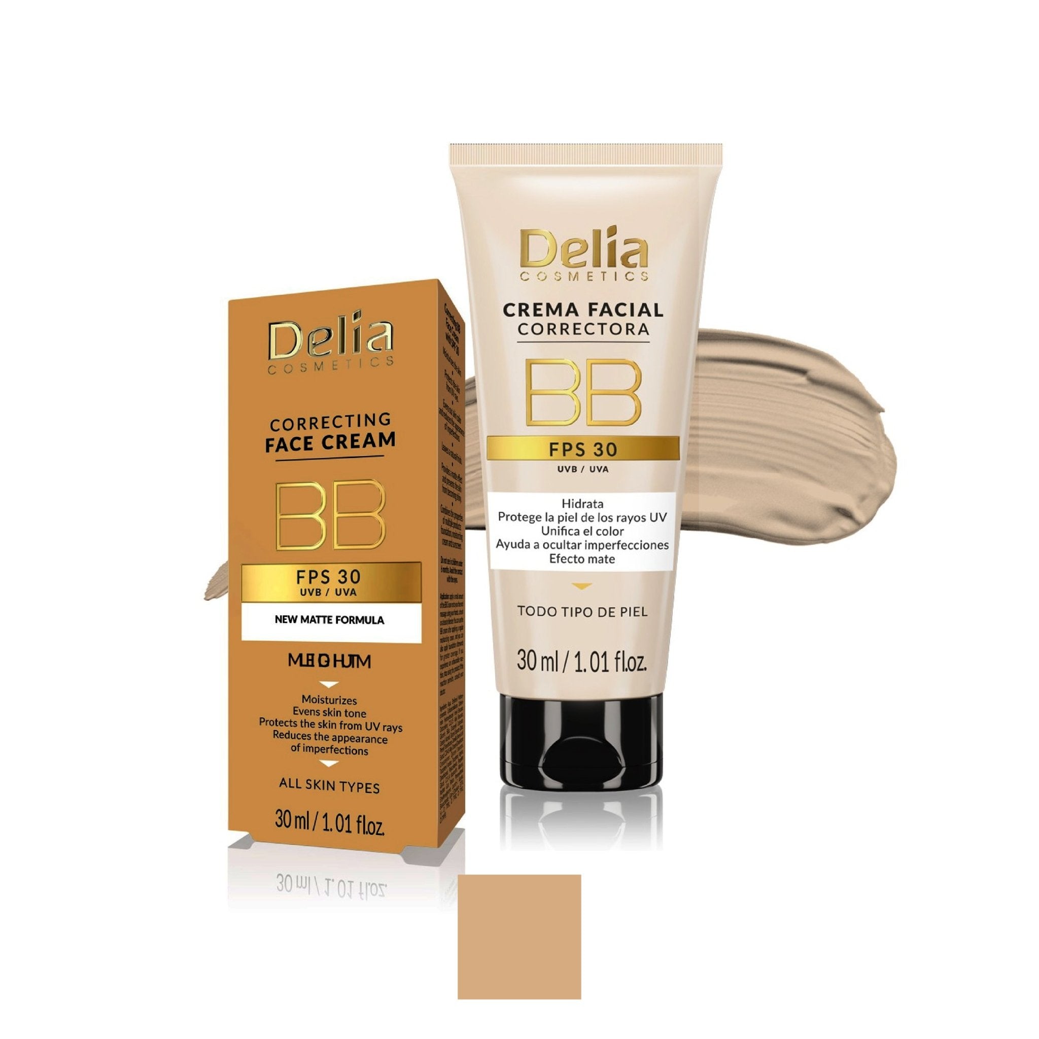 Perfect BB كريم تصحيح للوجه بعامل حماية من الشمس SPF30 30 مل - Delia Cosmetics