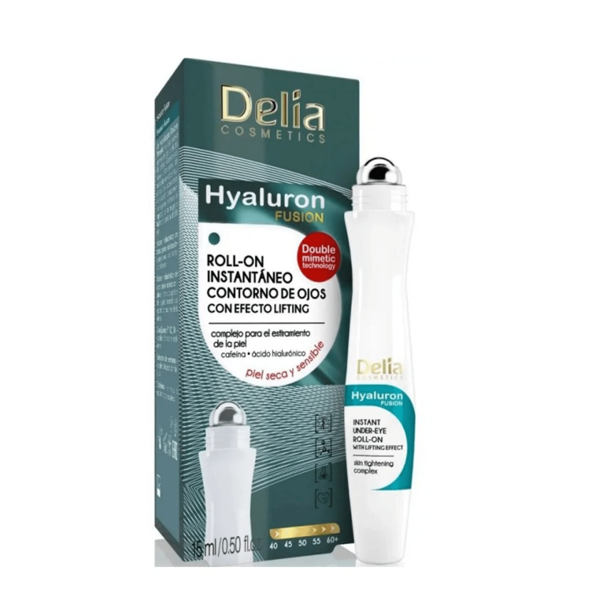 رول اون Hylorun تحت العين مع تأثير رفع فوري 15 مل - Delia Cosmetics