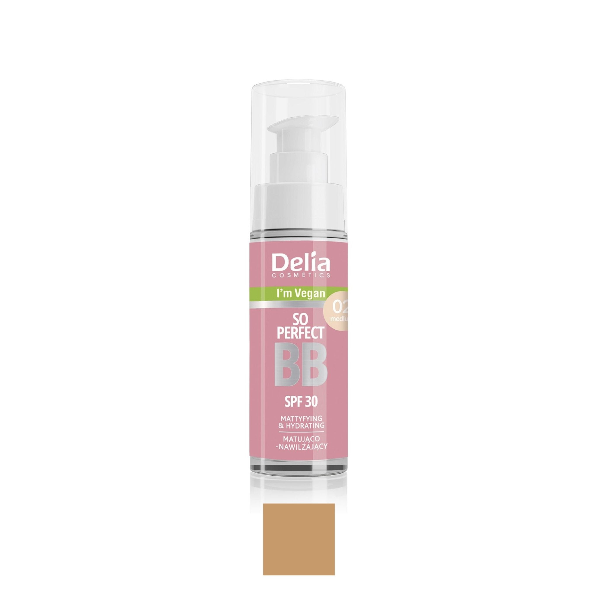 SO PERFECT BB فاونديشن للوجه مزيل للمعان البشرة و مرطب مع SPF 30 30 مل - Delia Cosmetics