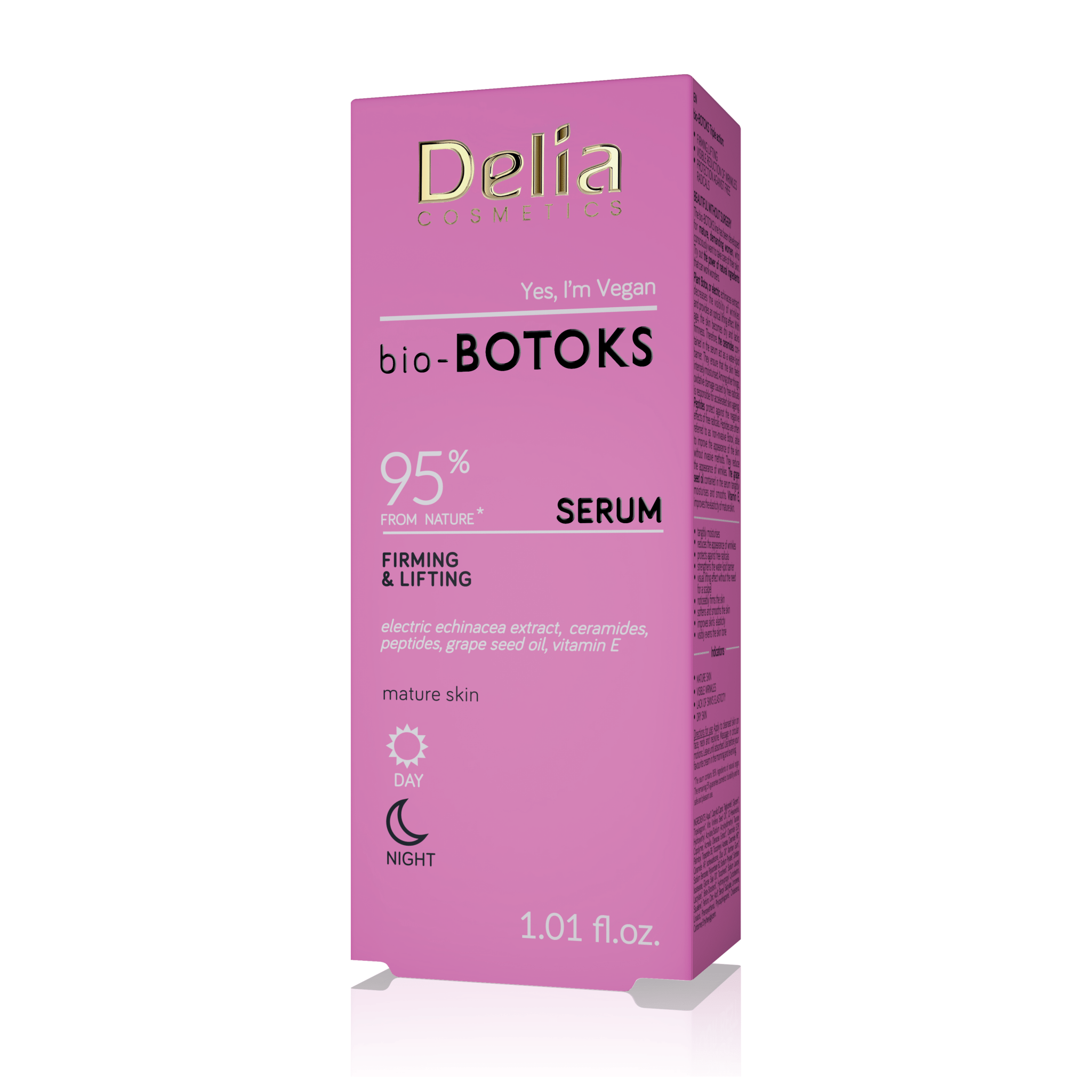 سيروم BIO - BOTOKS بنسبة 95% لشد البشرة ورفعها نهارًا/ليلاً 30 مل - Delia Cosmetics