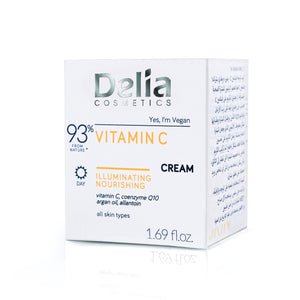 Vitamin C كريم مغذي و المضيء 50مل - Delia Cosmetics