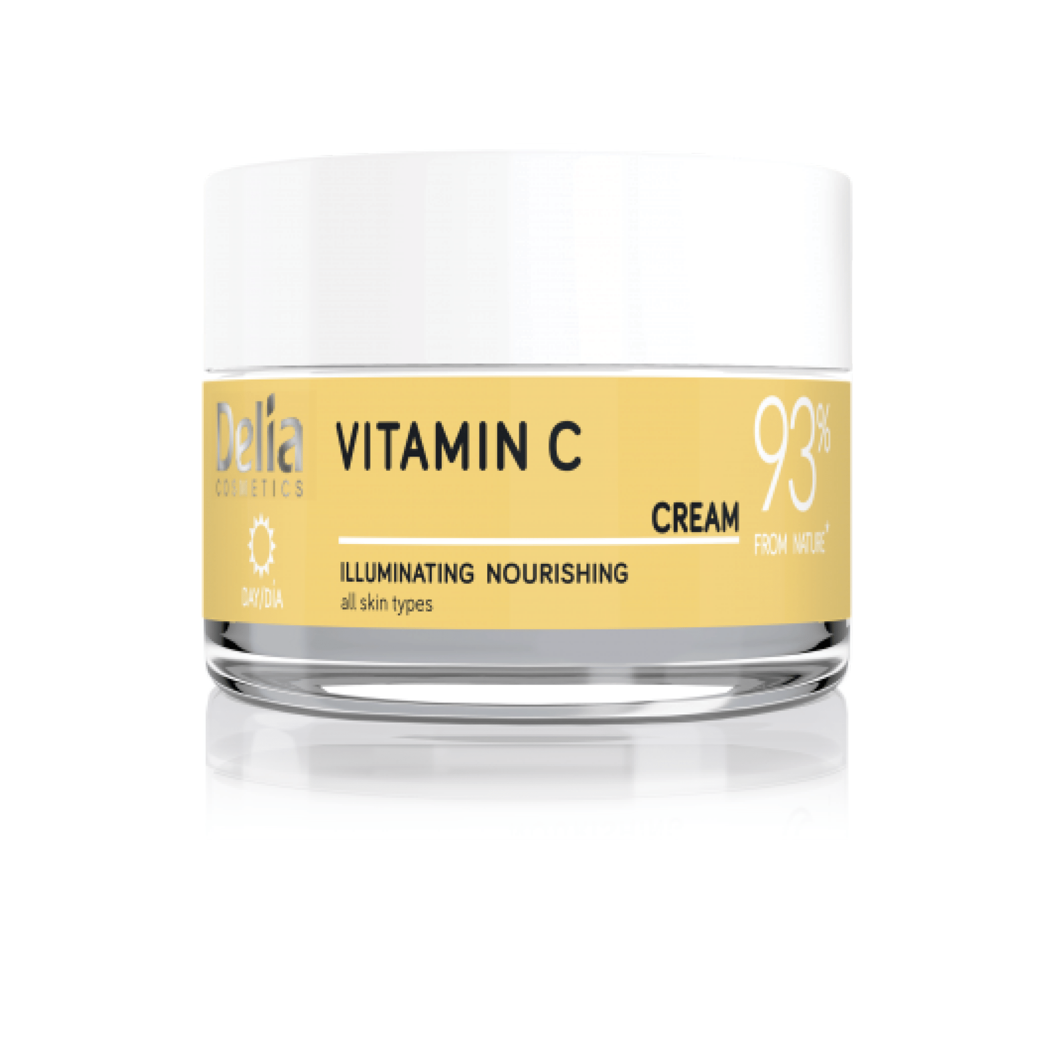 Vitamin C كريم تفتيح الوجه والرقبة 50مل - Delia Cosmetics