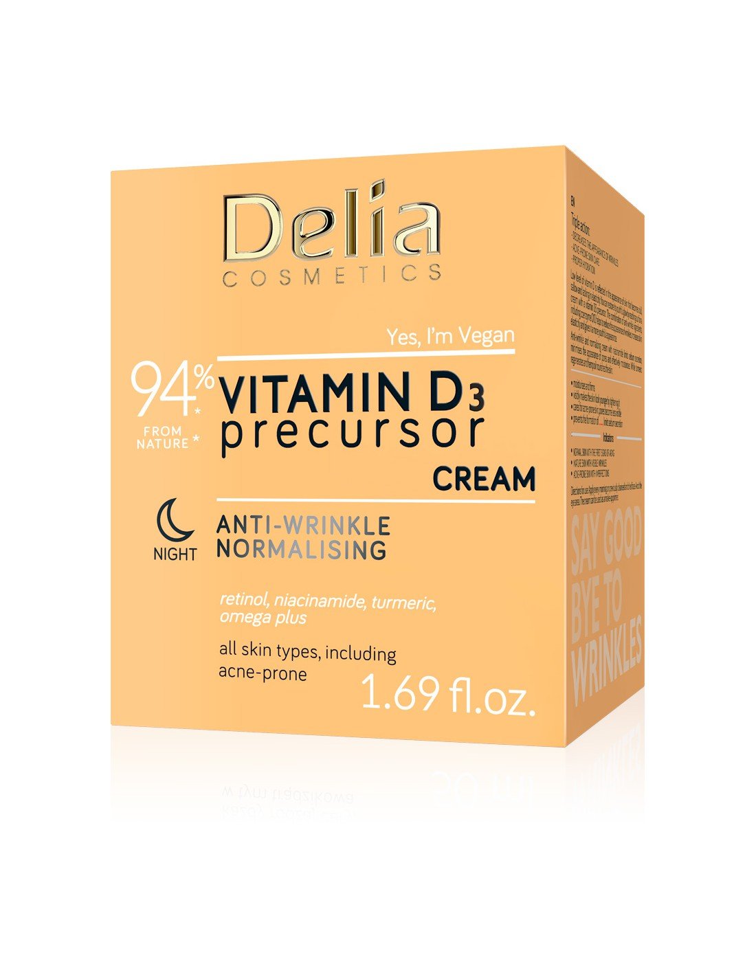 Vitamin D3 - Anti - wrinke Normalising Night Cream 50ml - Delia Cosmetics