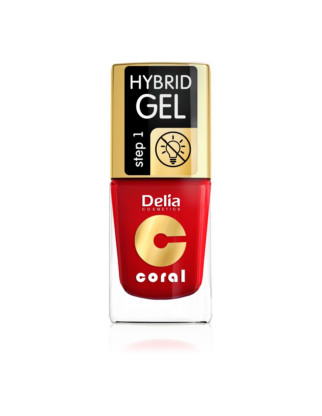 Coral Hybrid Gel 01 red 11ml - Delia Cosmetics