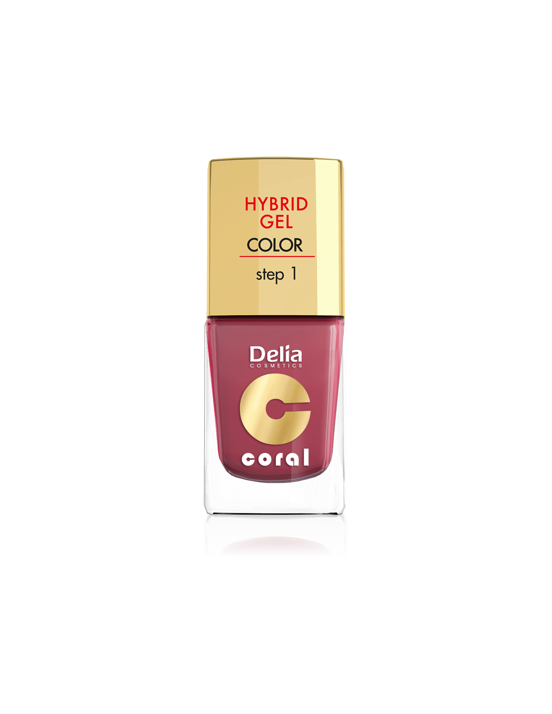 Coral Hybrid Gel 01 red 11ml - Delia Cosmetics