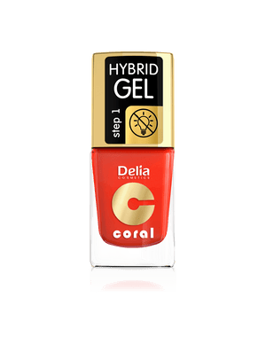 Coral Hybrid Gel 01 red 11ml - Delia Cosmetics