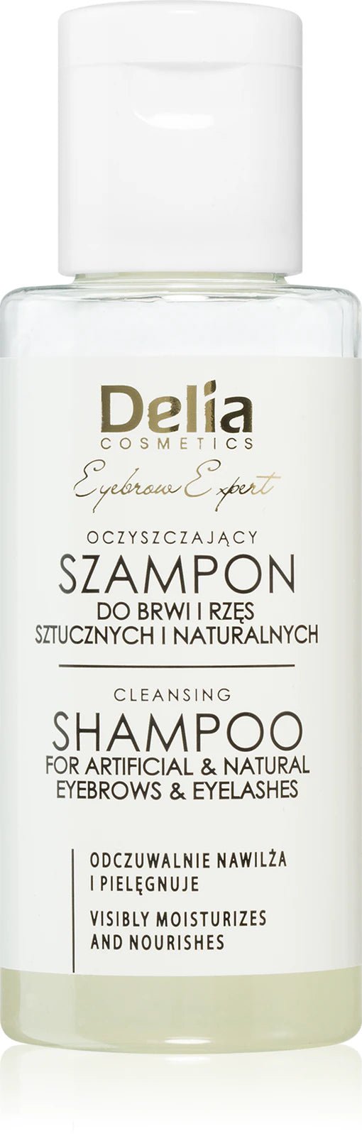 EYEBROW EXPERT - Cleansing Shampoo for Artifitial & Natural Eyebrow & Eyelashes - Im Vegan 50ml - Delia Cosmetics
