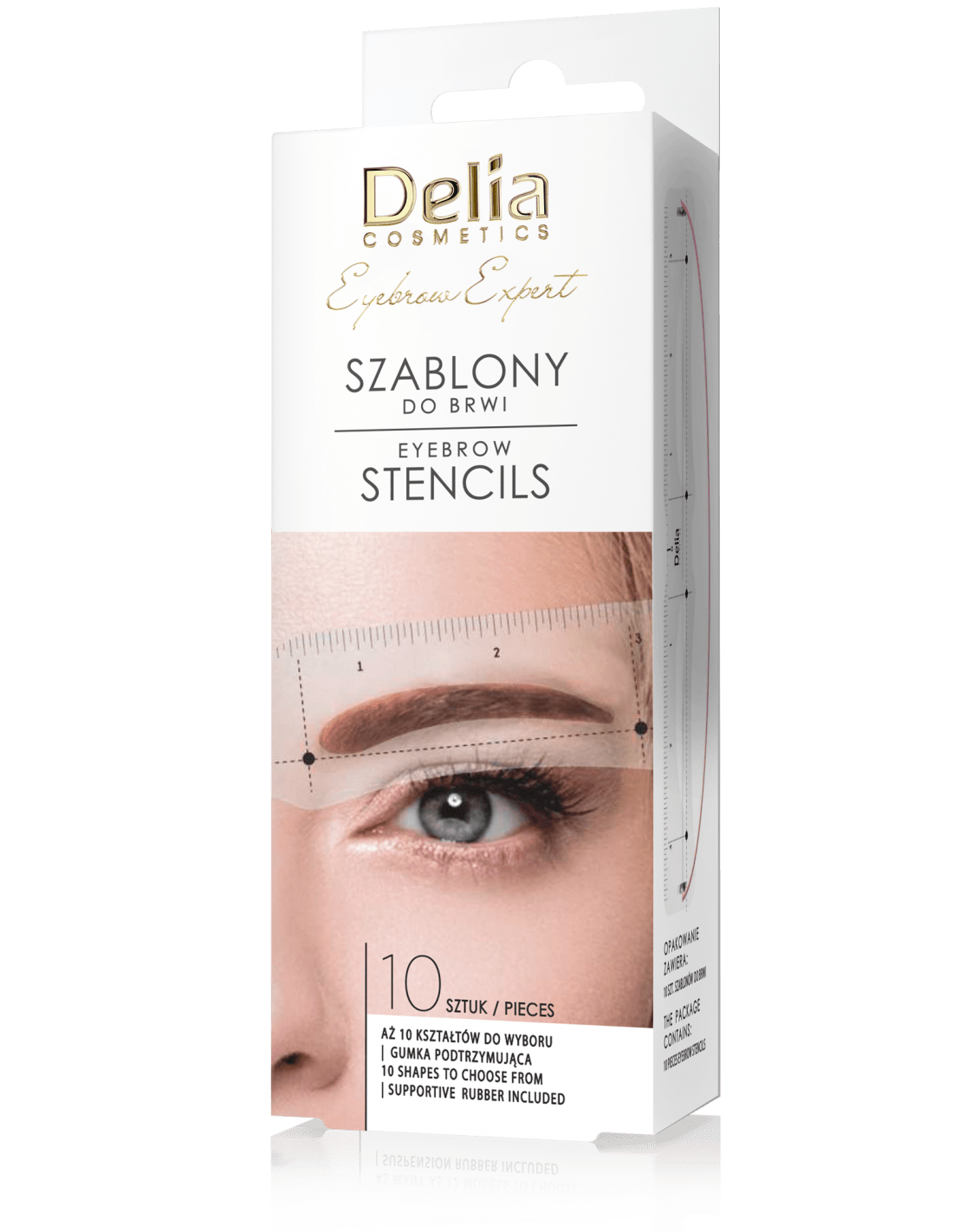 EYEBROW EXPERT - Eyebrow Stencils 10 pcs - Delia Cosmetics
