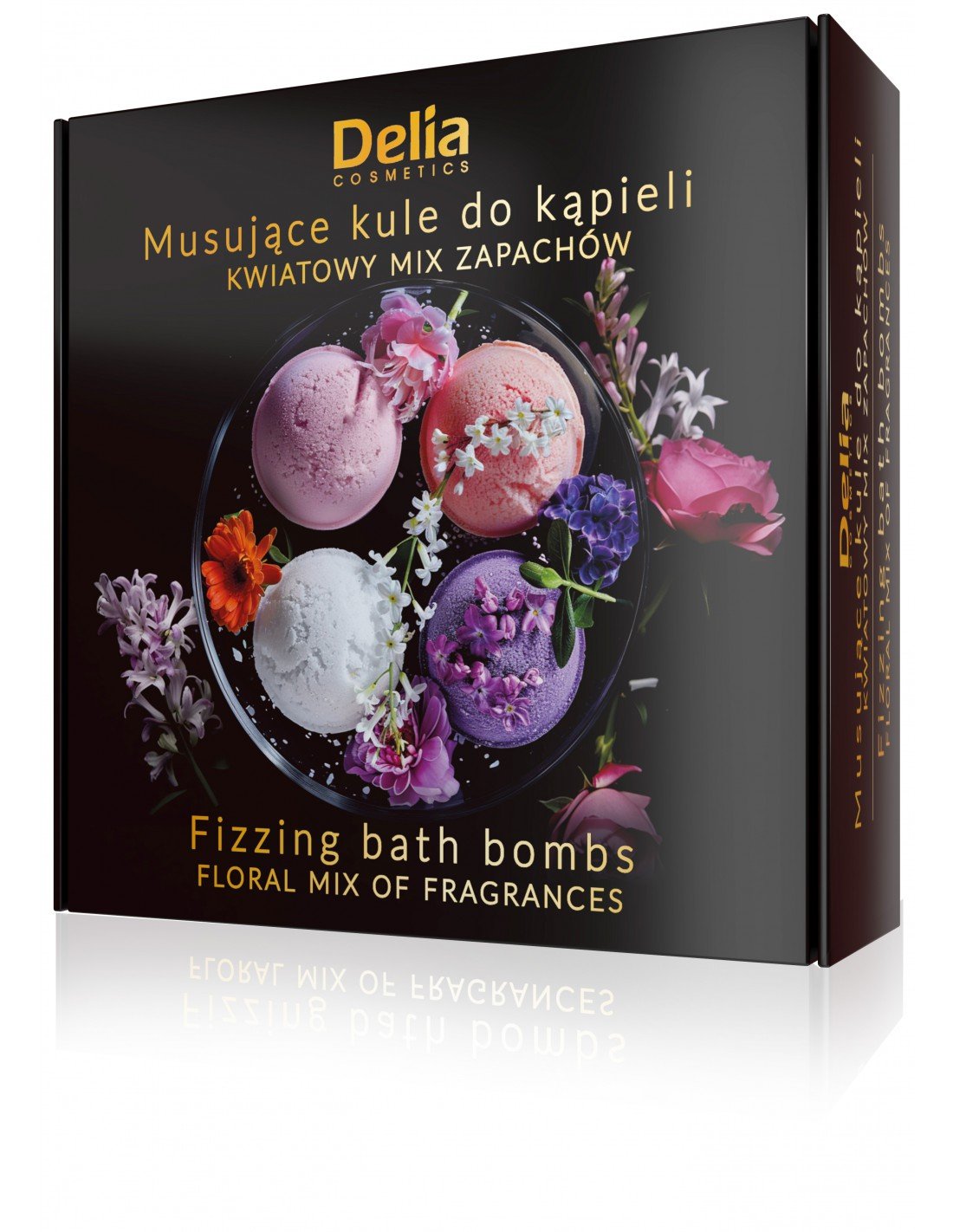 FIZZING BATH BOMBS - Floral Fragrances Mix 4x100g - Delia Cosmetics