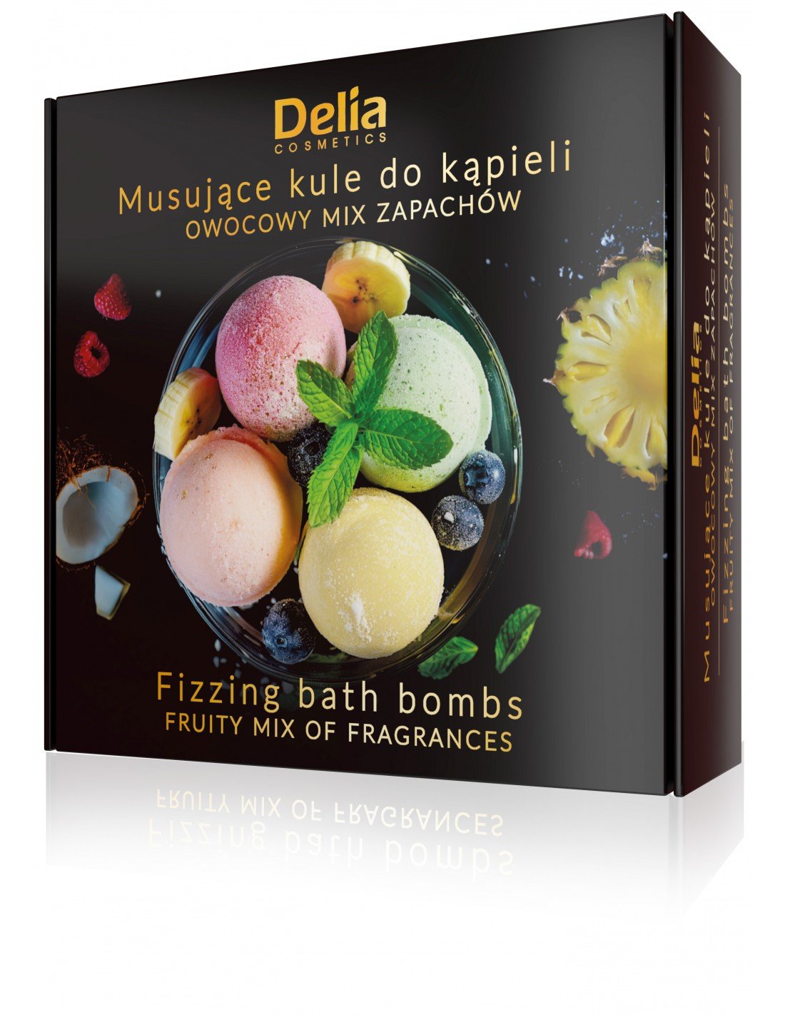 FIZZING BATH BOMBS - Fruity Fragrances Mix 4x100g - Delia Cosmetics