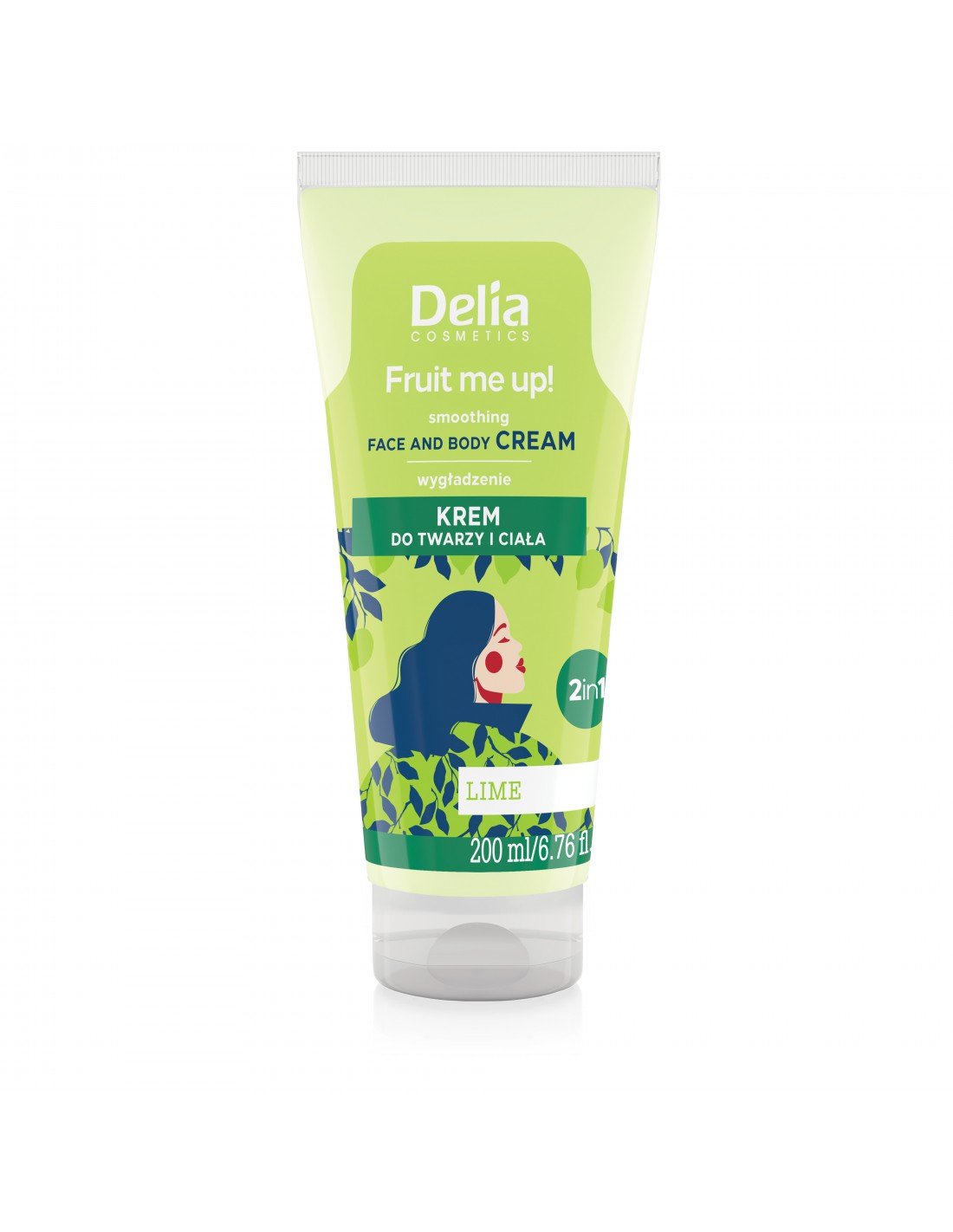 FRUIT ME UP - Face and body cream LIME tube 200ml - Delia Cosmetics