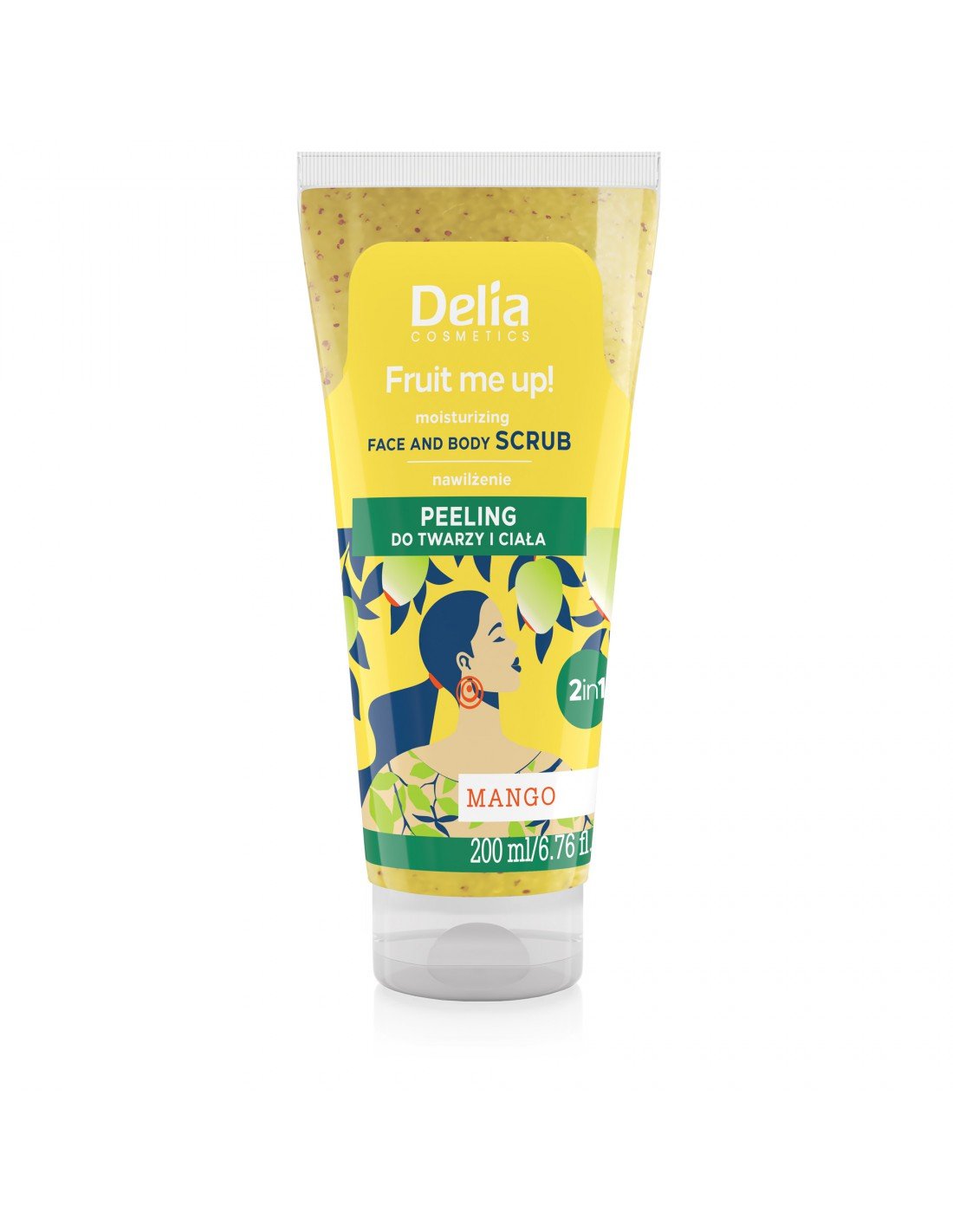 FRUIT ME UP - Face and Body Scrub MANGO tube 200ml - Delia Cosmetics