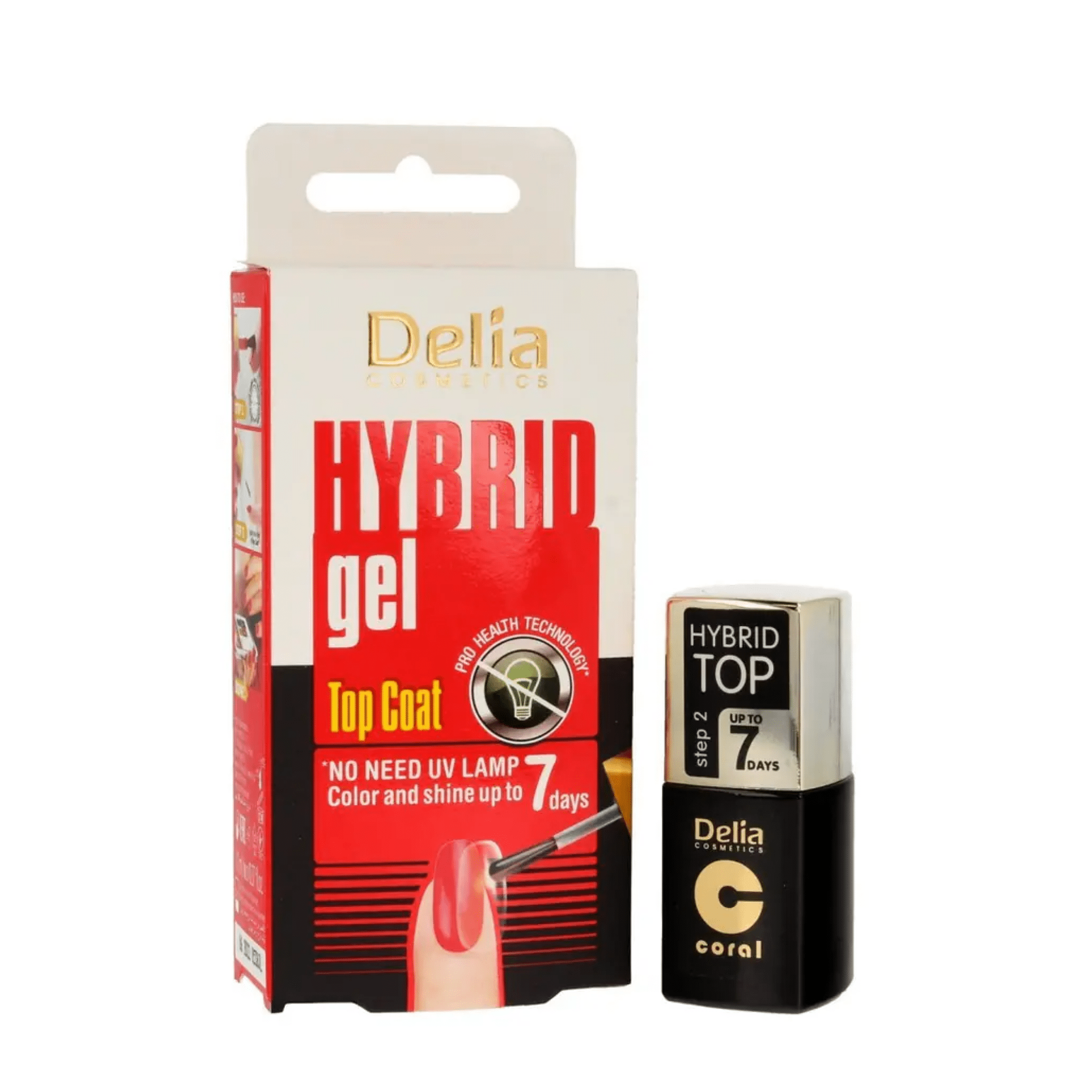 Hybrid Gel Top Coat جل تغطية 11 مل - Delia Cosmetics