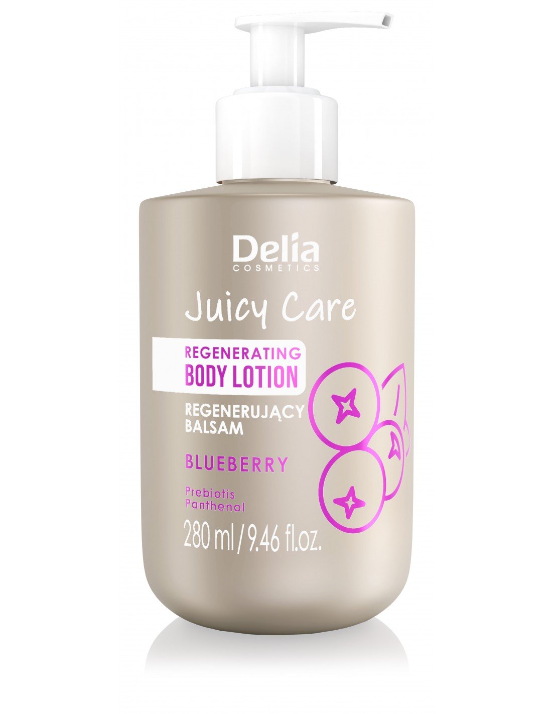 JUICY CARE - Regenerating Body Lotion Blueberry 280ml - Delia Cosmetics