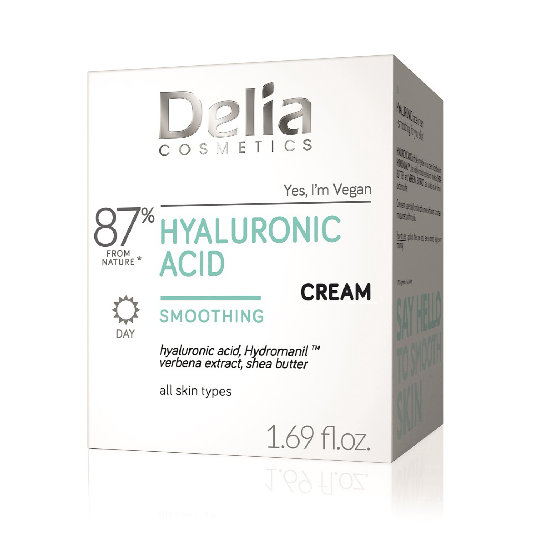 كريم تنعيم الوجه بحمض الهيالورونيك 87% 50 مل - Delia Cosmetics