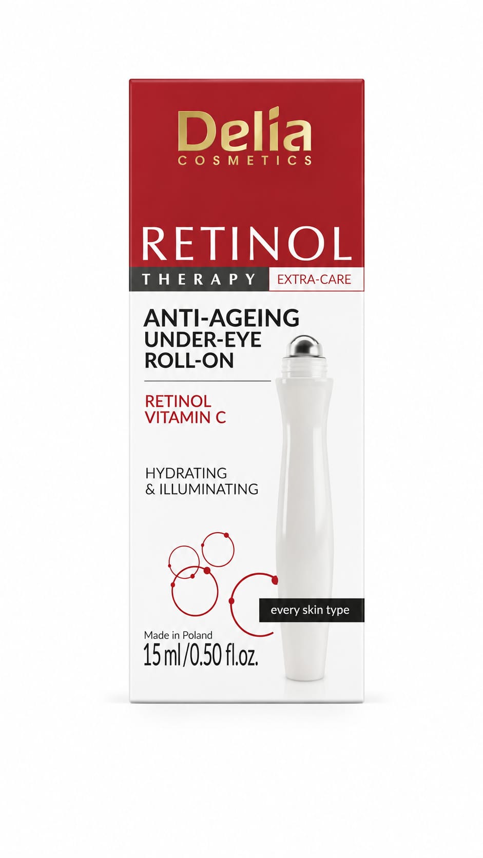 Retinol Therapy - ِAnti - aging under eye roll on - Delia Cosmetics