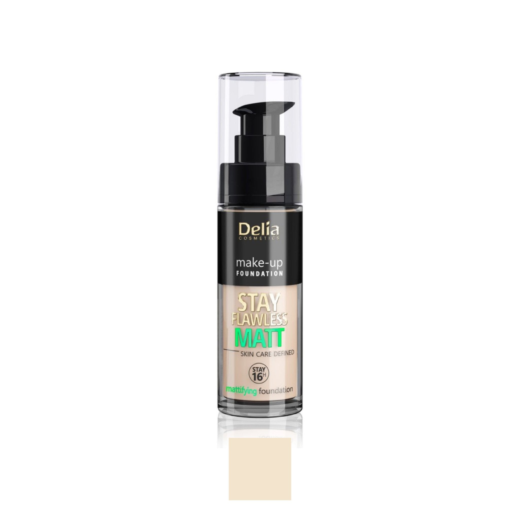 SKIN DEFINED MATT فاونديشن مزيل للمعان البشرة 30 مل - Delia Cosmetics