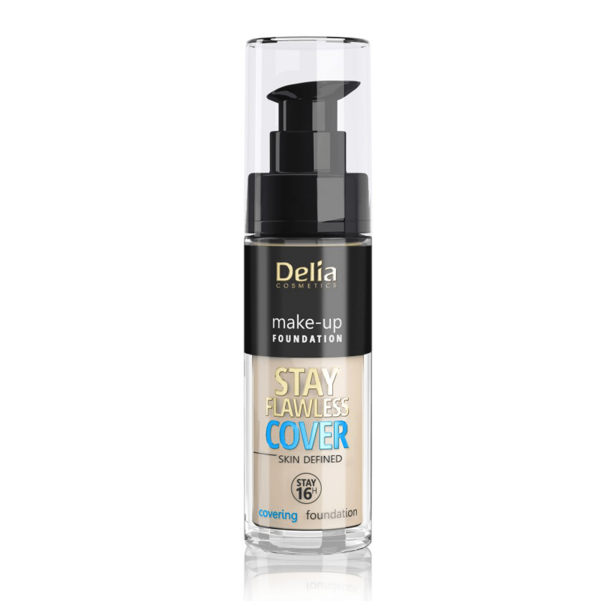 STAY FLAWLESS COVER فاونديشن مع تغطية كاملة طبيعي 30مل - Delia Cosmetics