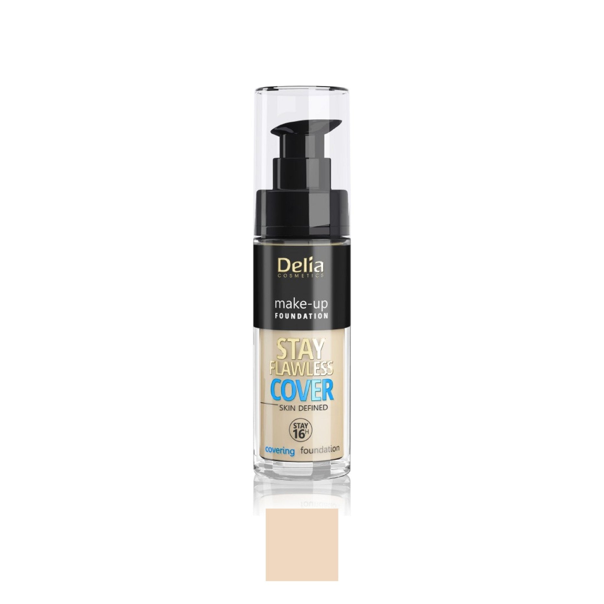 STAY FLAWLESS COVER فاونديشن مع تغطية كاملة طبيعي 30مل - Delia Cosmetics
