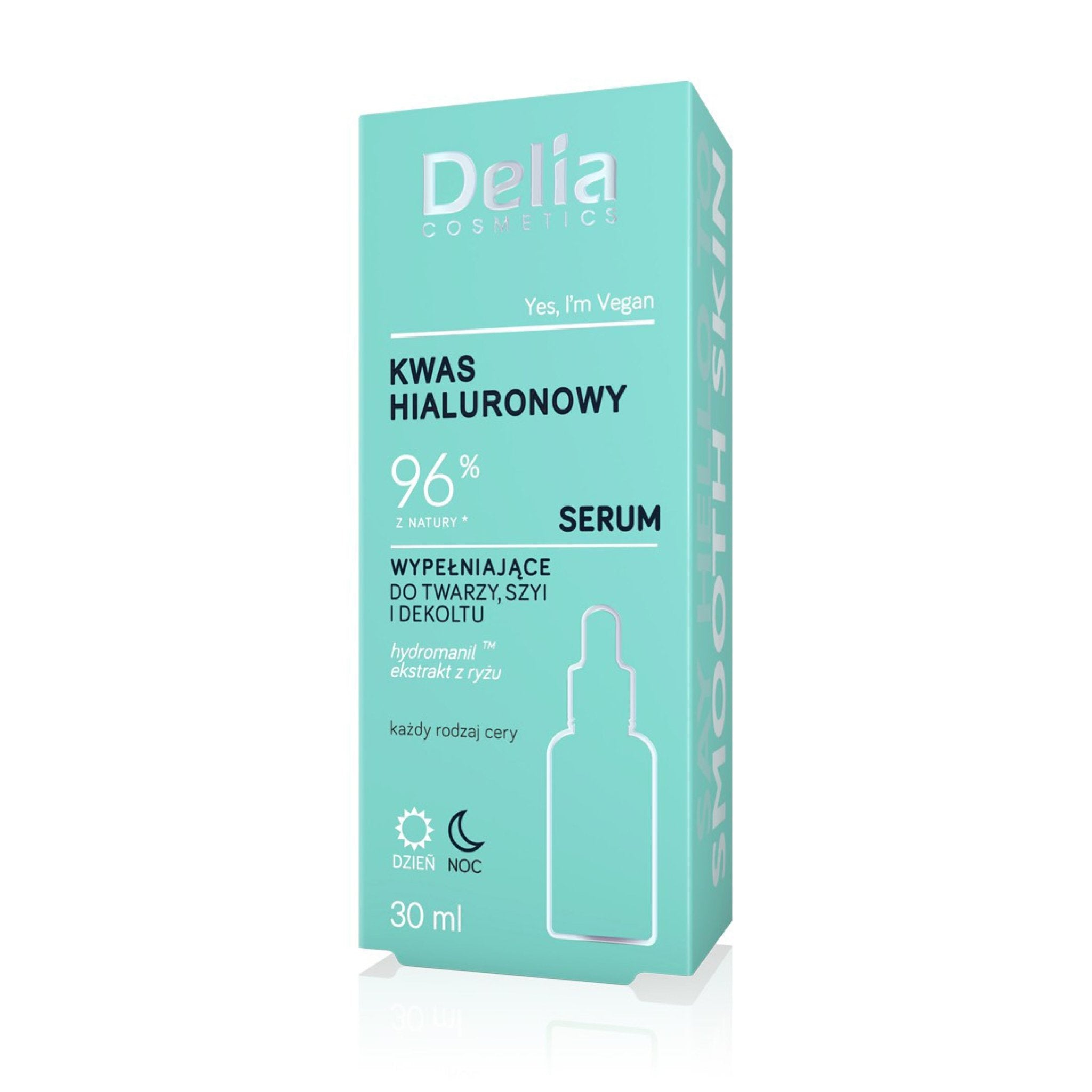 سيروم حمض الهيالورونيك بنسبة 96% يملأ الوجه والرقبة 30 مل - Delia Cosmetics