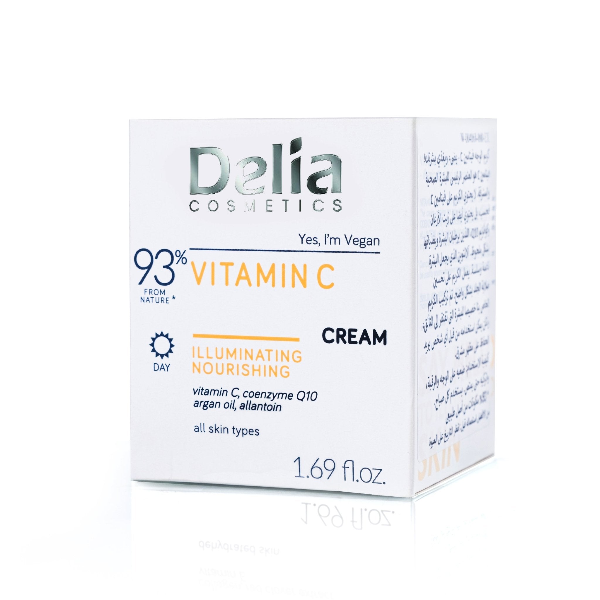 Vitamin C كريم مغذي و المضيء 50مل - Delia Cosmetics